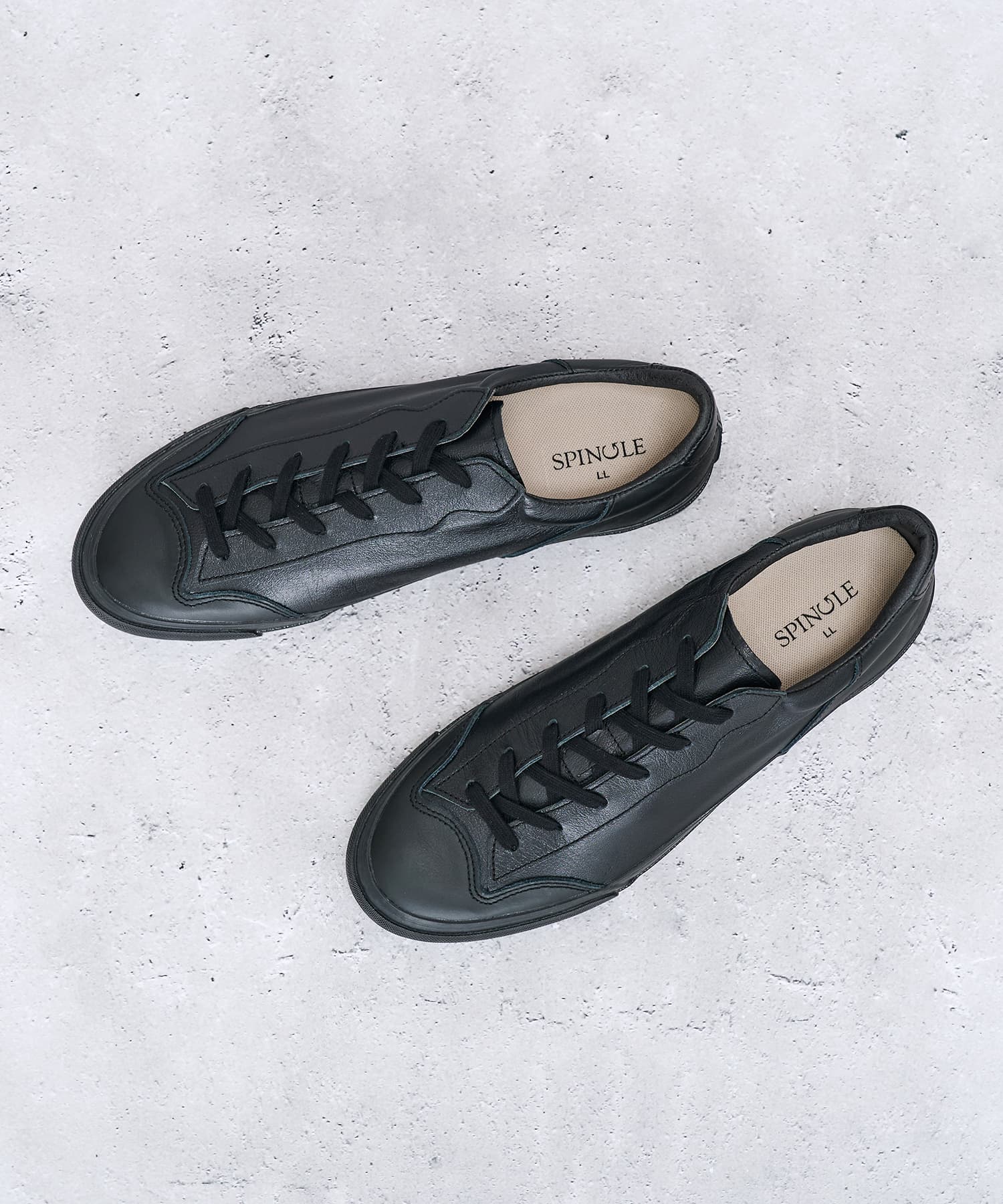 SP-1034 Black/Black | 国産ハンドメイド スニーカー スピングル