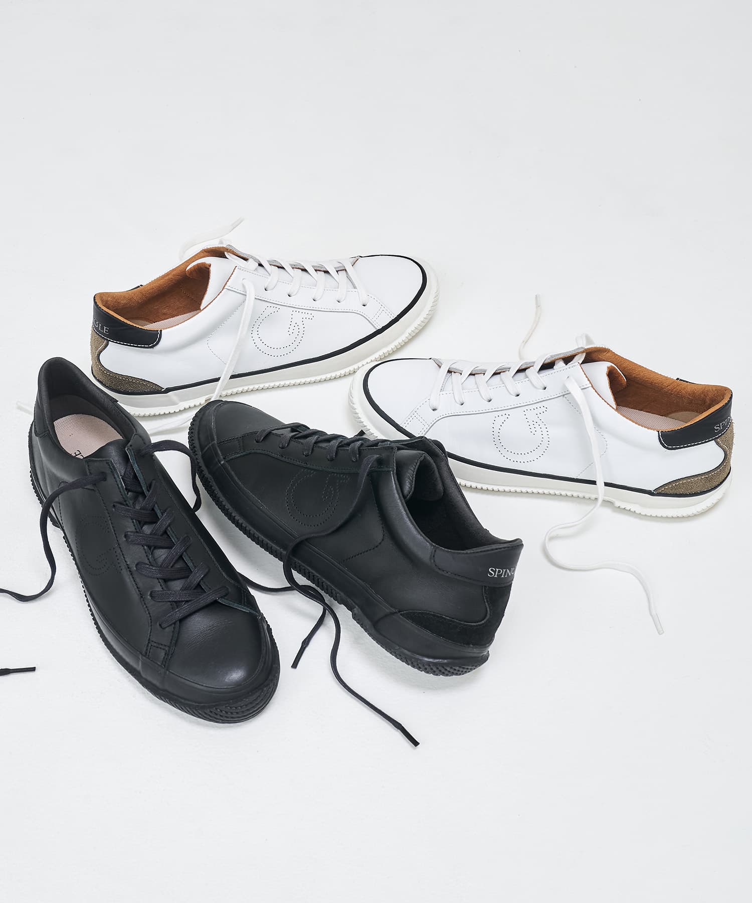 SP-1050 Black | 国産ハンドメイド スニーカー スピングル