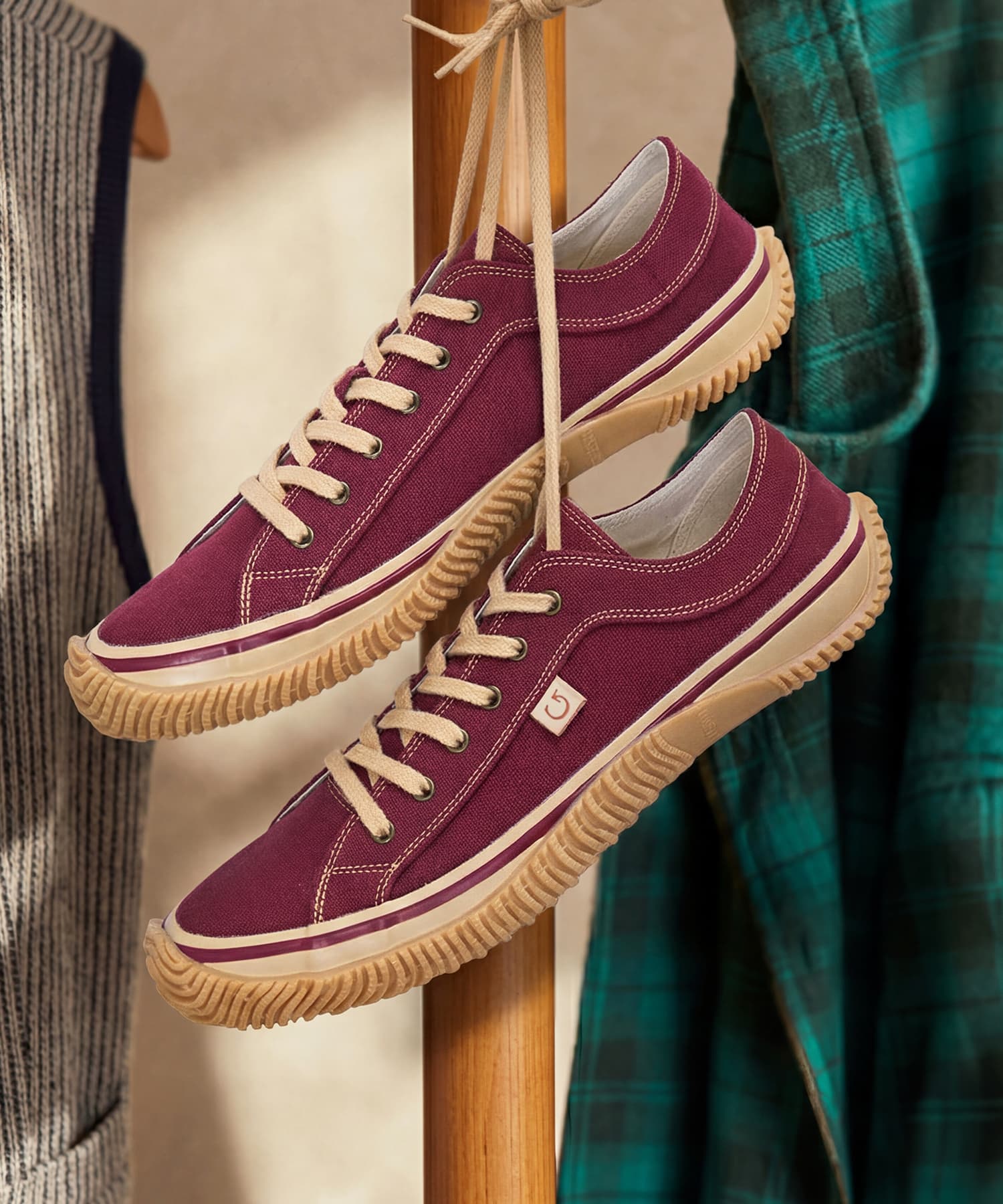 SP-1057 Wine | 国産ハンドメイド スニーカー スピングル