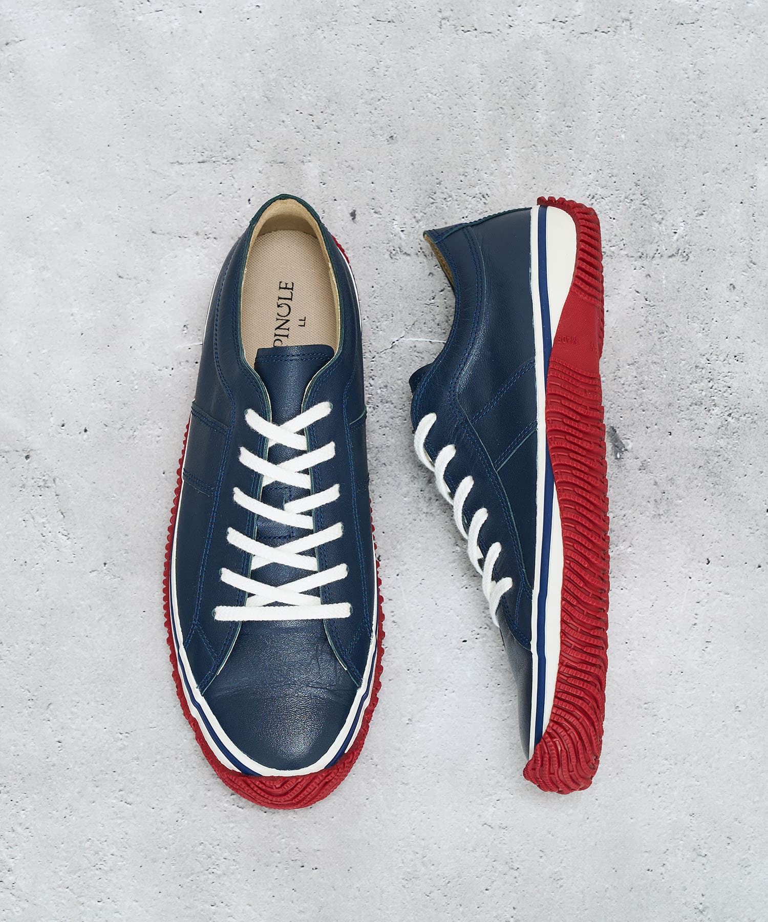 SPINGLE SP-1066 Navy/Red | 国産ハンドメイドスニーカー スピングル