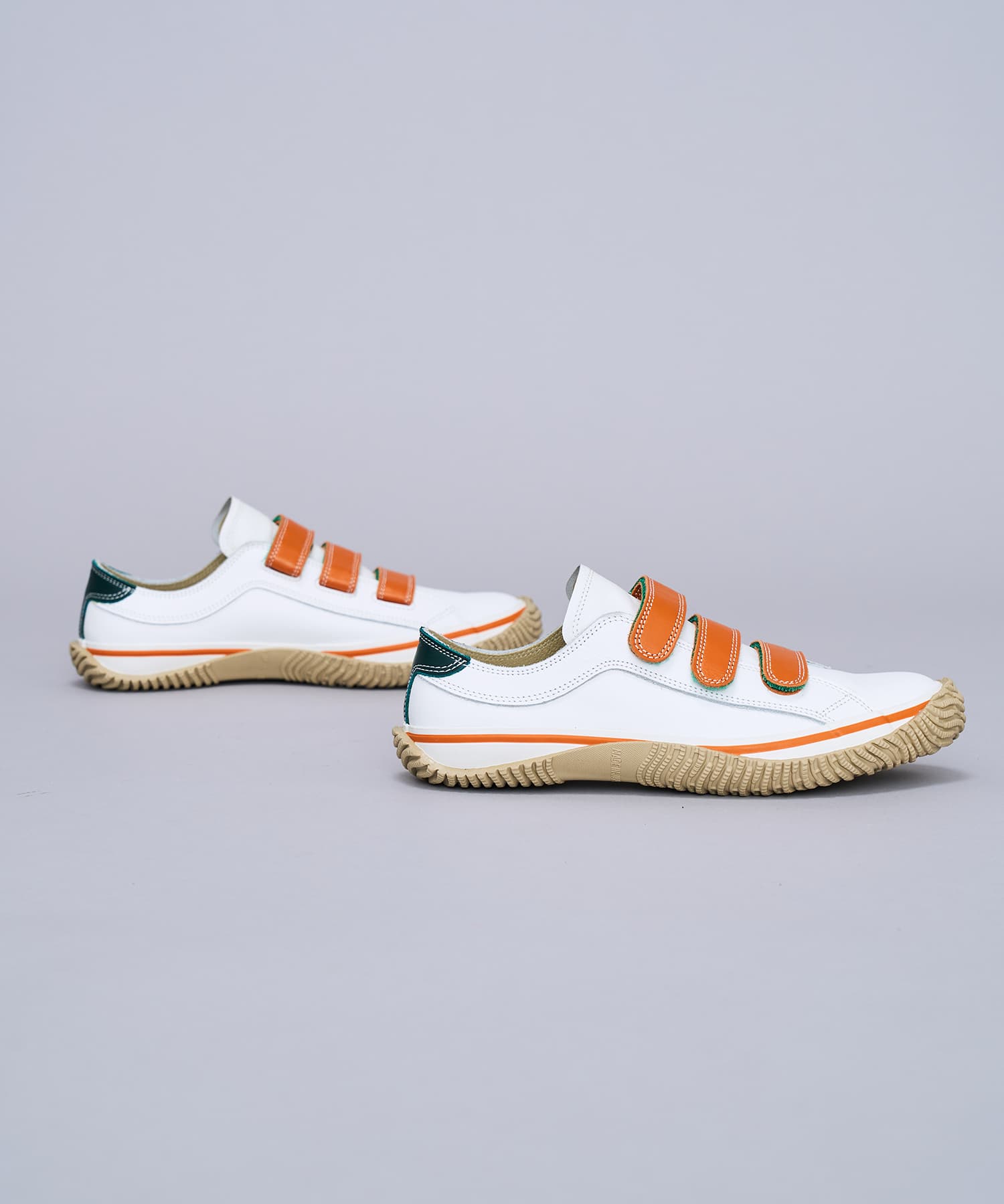 SP-1072 White/Orange | 国産ハンドメイド スニーカー スピングル
