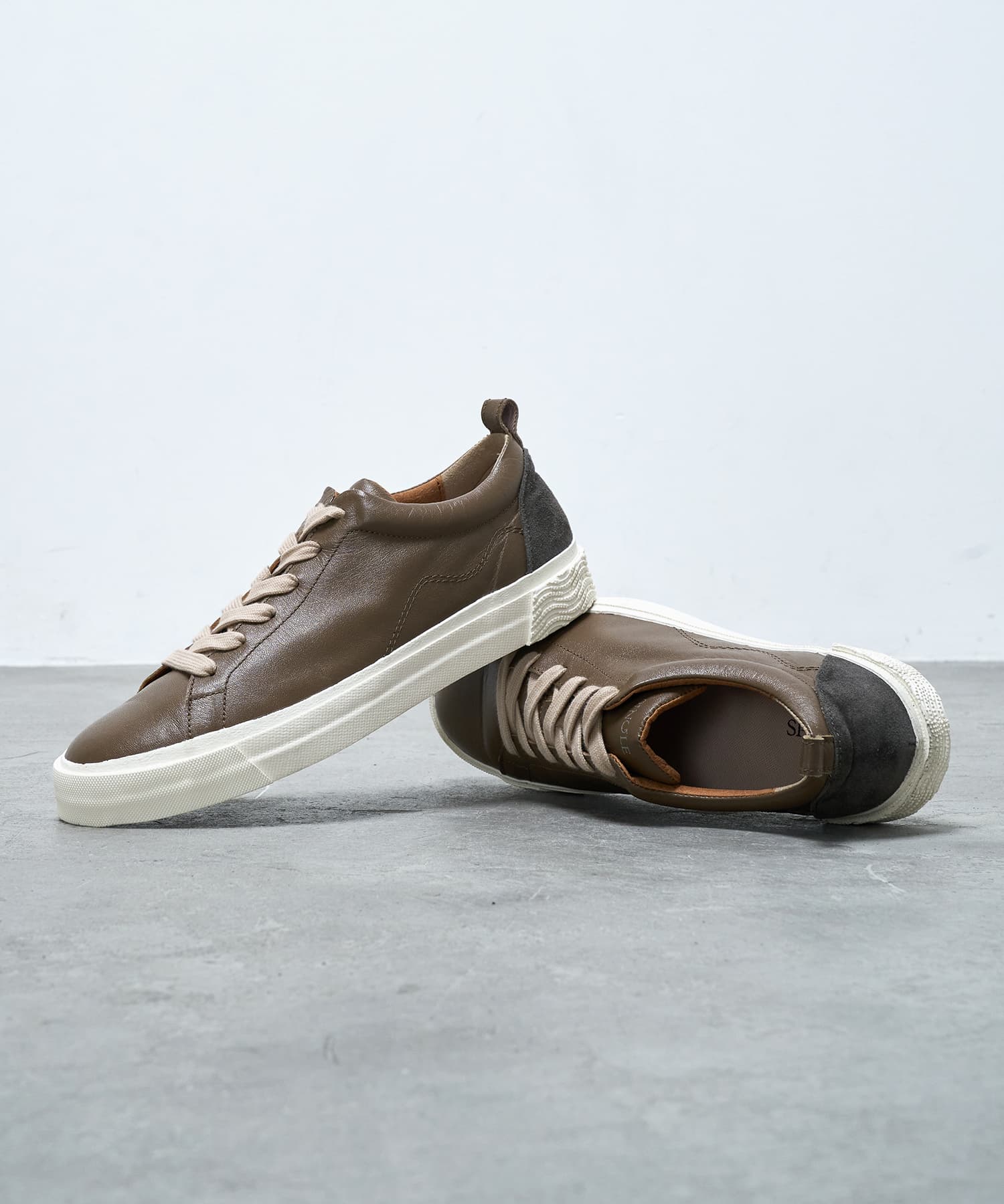 SP-1307 Olive Gray | 国産ハンドメイド スニーカー スピングル