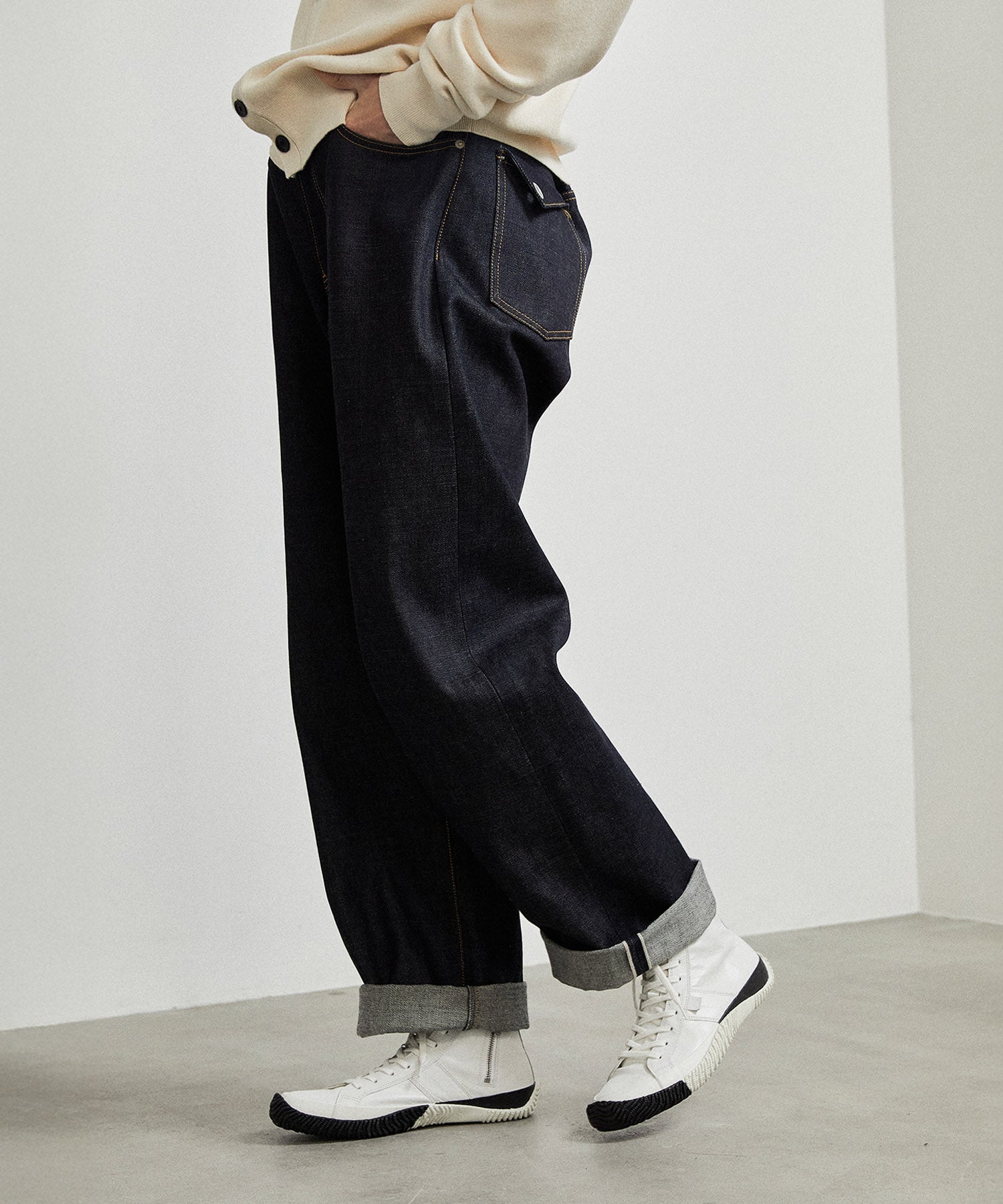 SP-1418 Shiro/Kuro | 国産ハンドメイド スニーカー スピングル