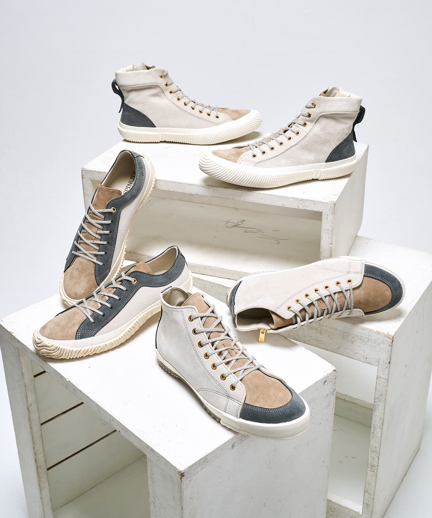 SP-1807 Gray | 国産ハンドメイド スニーカー スピングル