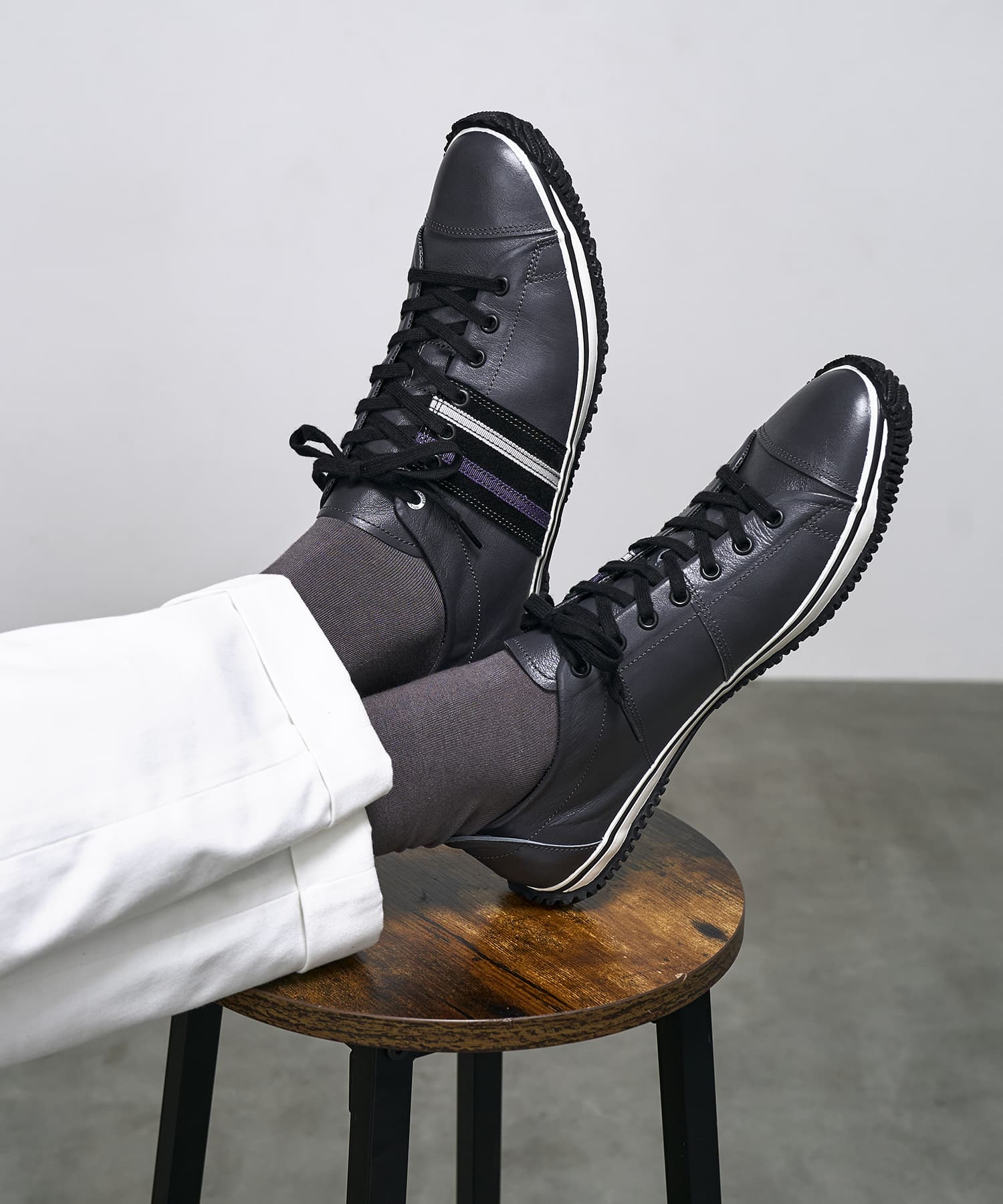 SP-198 Charcoal Gray | 国産ハンドメイド スニーカー スピングル