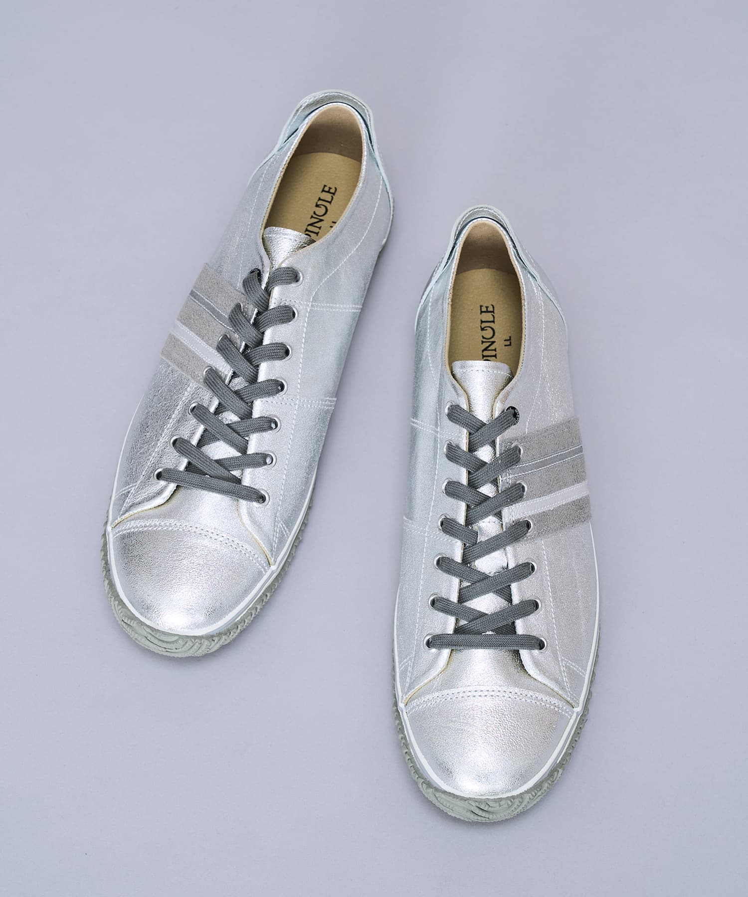 SP-198 Silver | 国産ハンドメイド スニーカー スピングル
