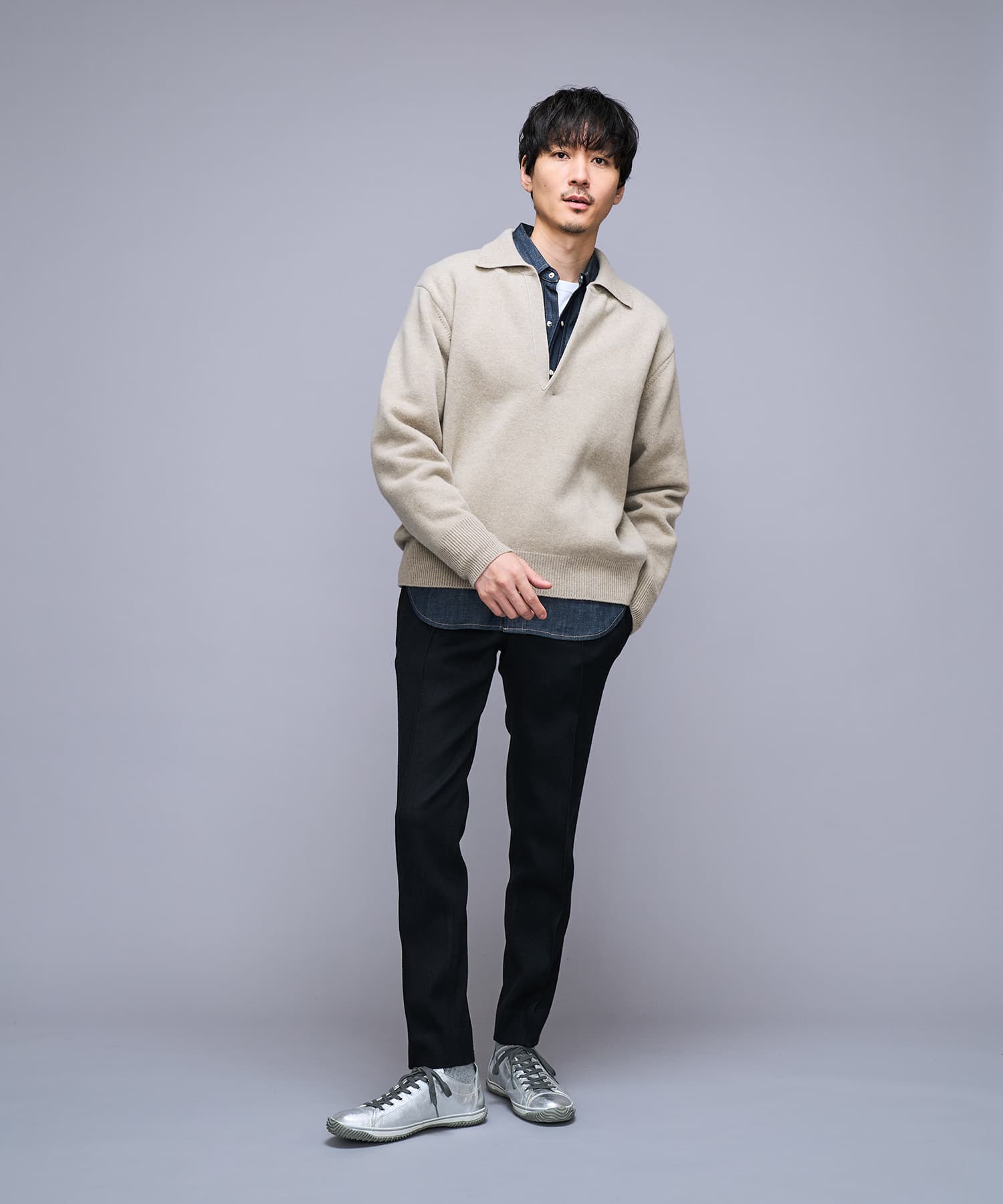 SP-198 Silver | 国産ハンドメイド スニーカー スピングル