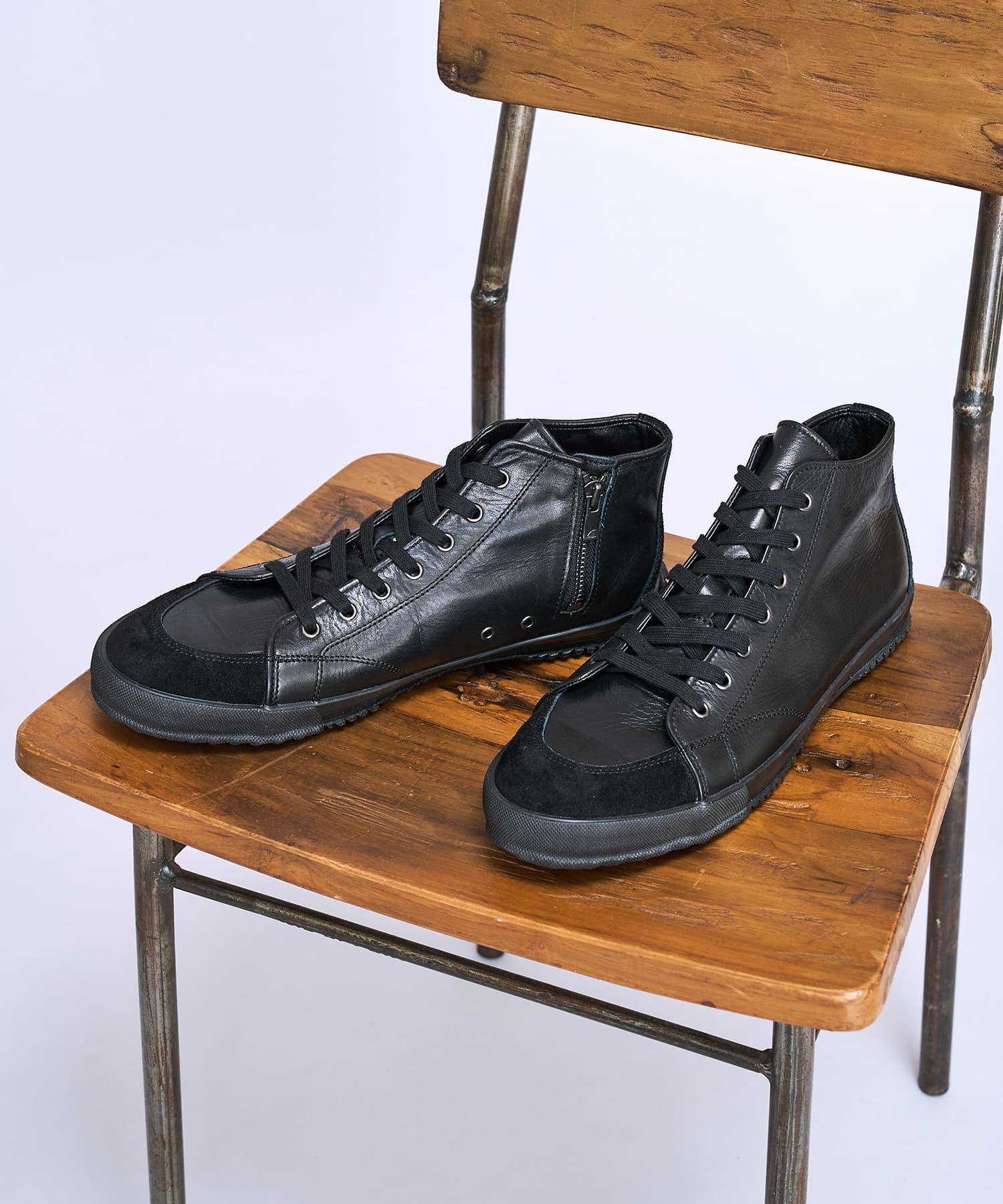 SP-356 Black/Black | 国産ハンドメイド スニーカー スピングル