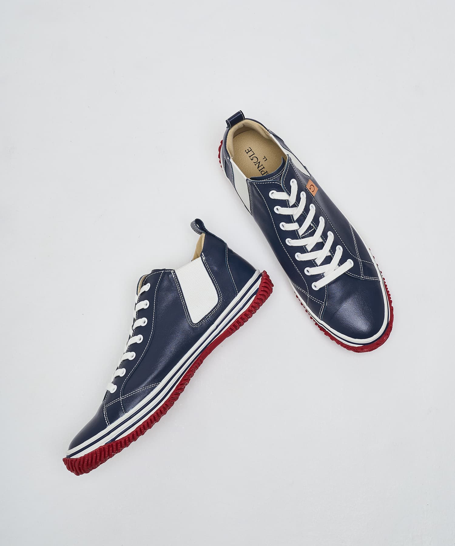 SPINGLE SP-442 Navy/Red | 国産ハンドメイドスニーカー スピングル