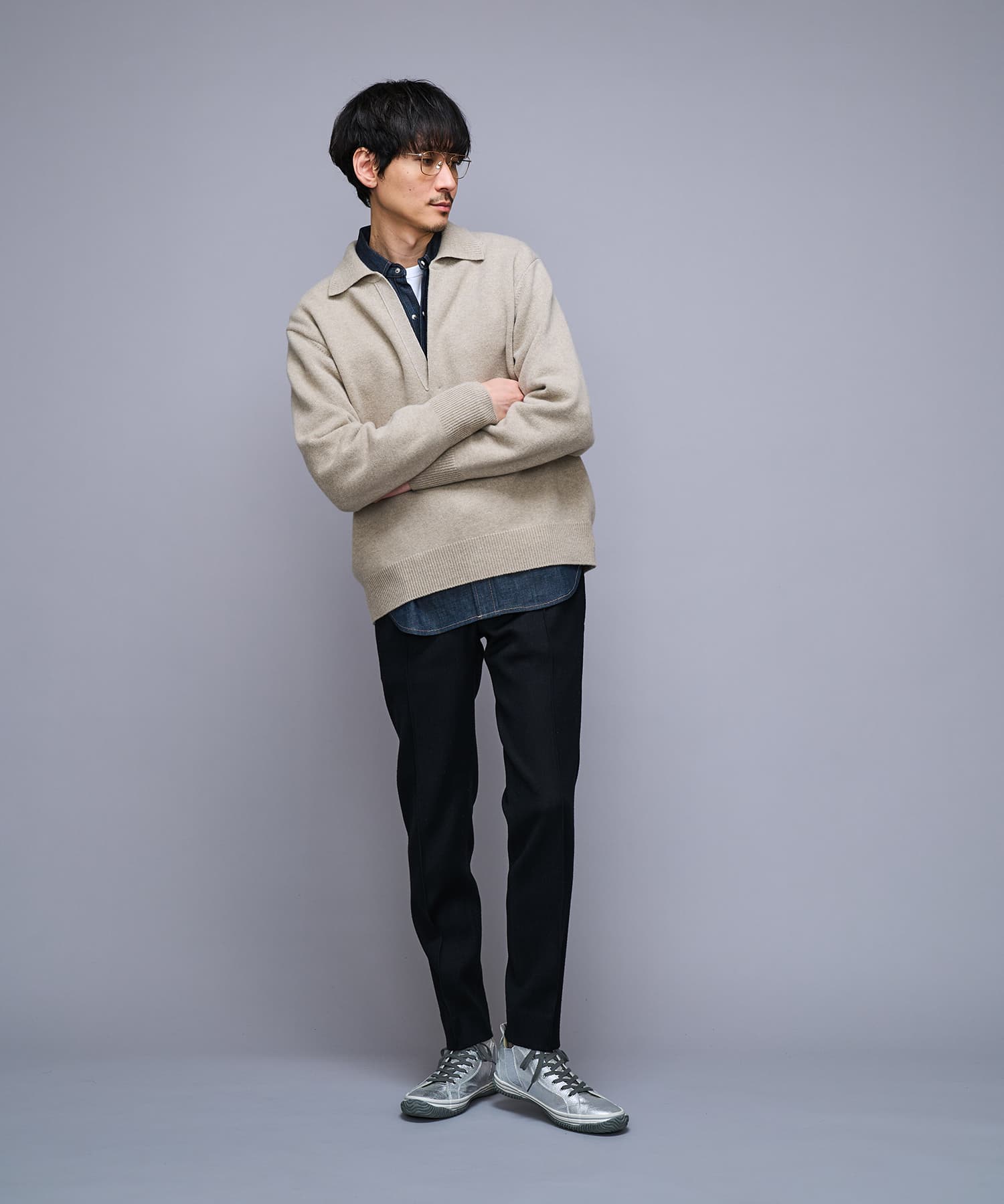 SP-442 Silver | 国産ハンドメイド スニーカー スピングル