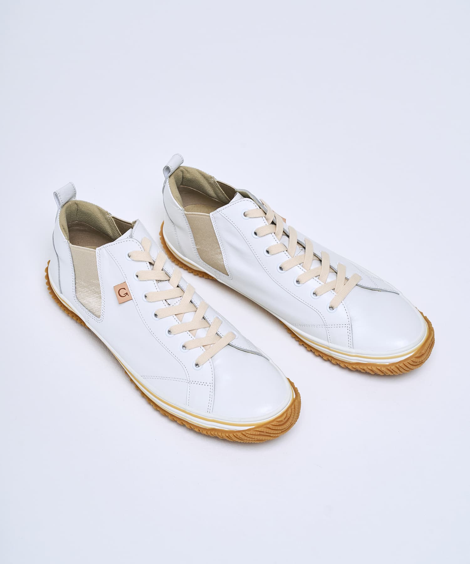 SPINGLE SP-442 White/Beige | 国産ハンドメイドスニーカー スピングル