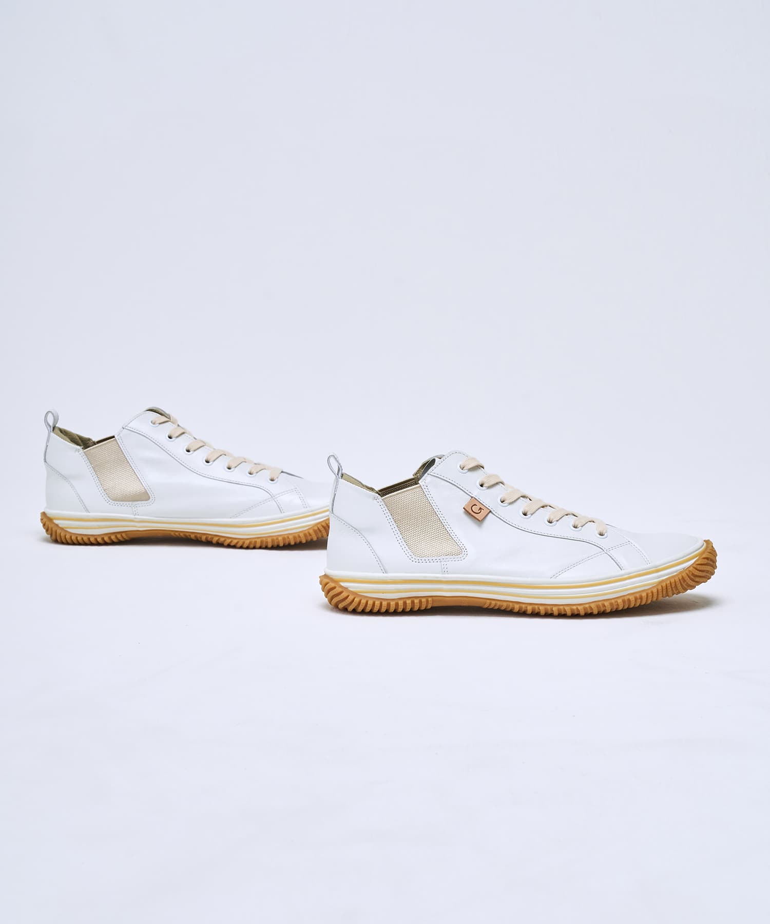 SPINGLE SP-442 White/Beige | 国産ハンドメイドスニーカー スピングル