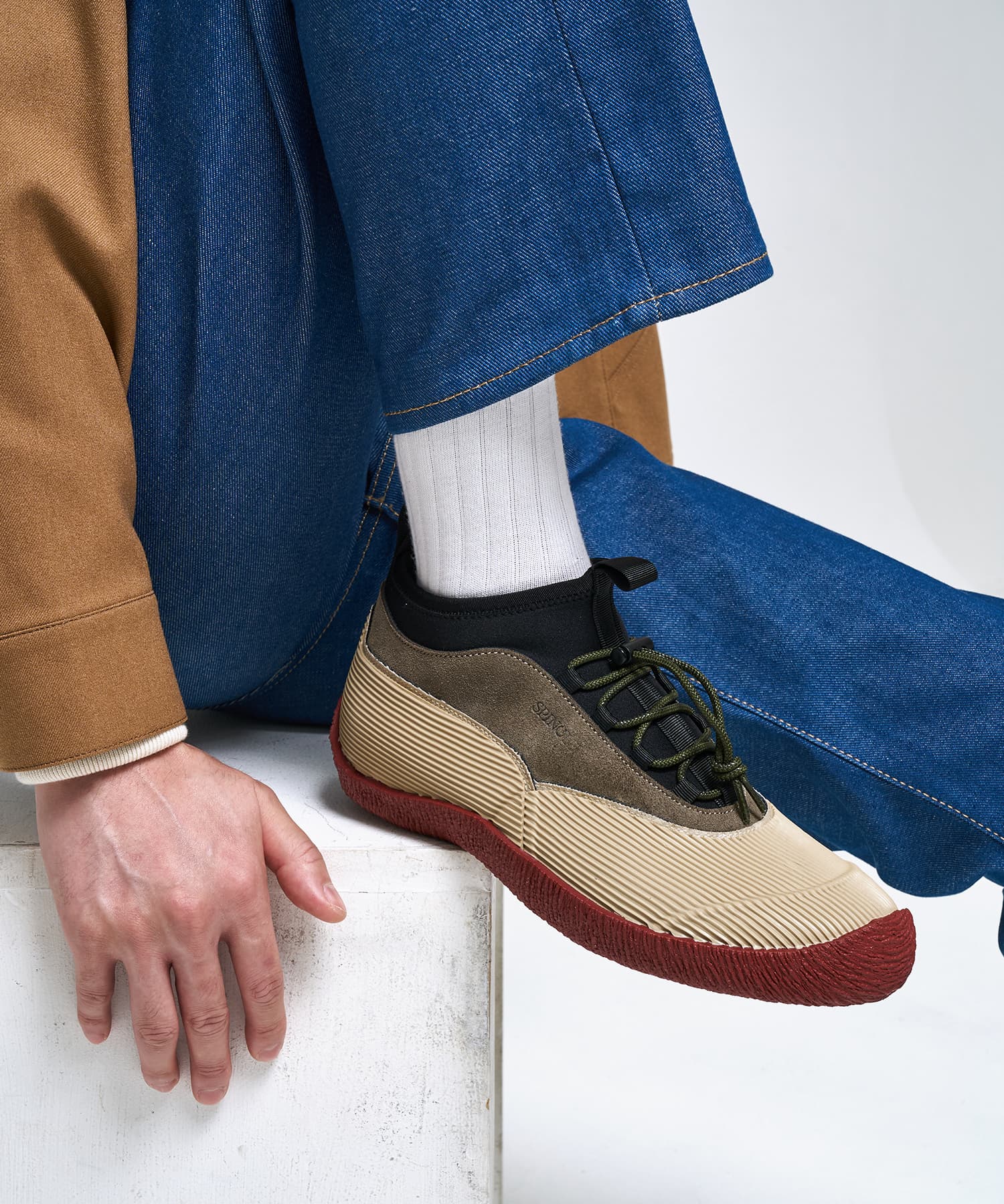 SP-468IL Beige | 国産ハンドメイド スニーカー スピングル