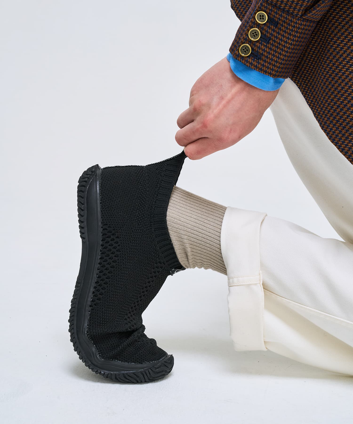 SP-528 Black/Black | 国産ハンドメイド スニーカー スピングル