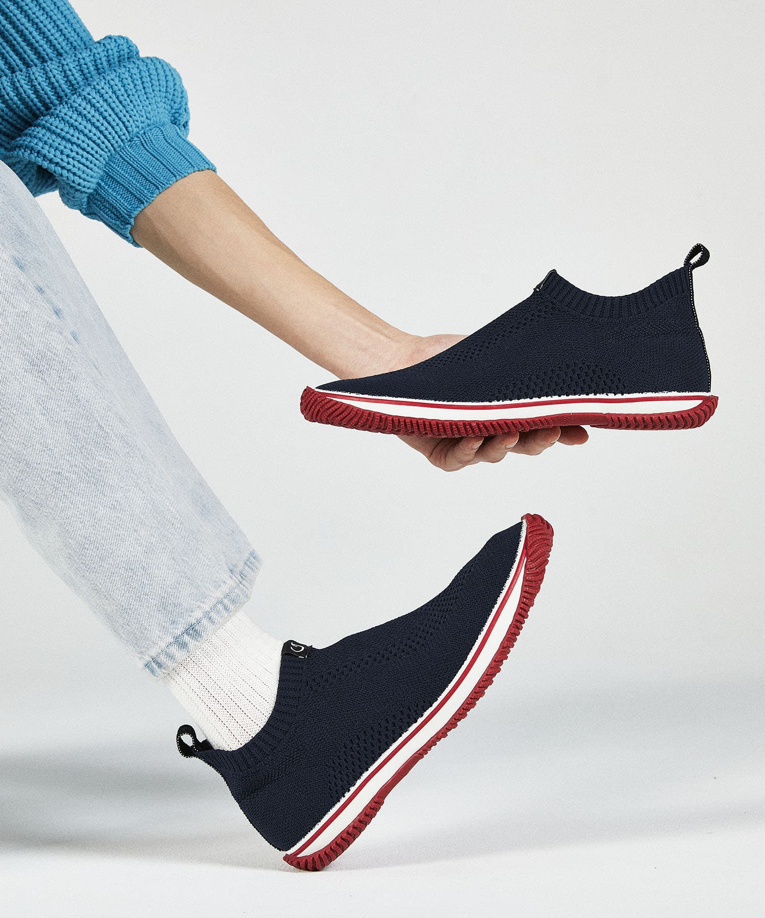 SPINGLE SP-528 Navy/Red | 国産ハンドメイドスニーカー スピングル