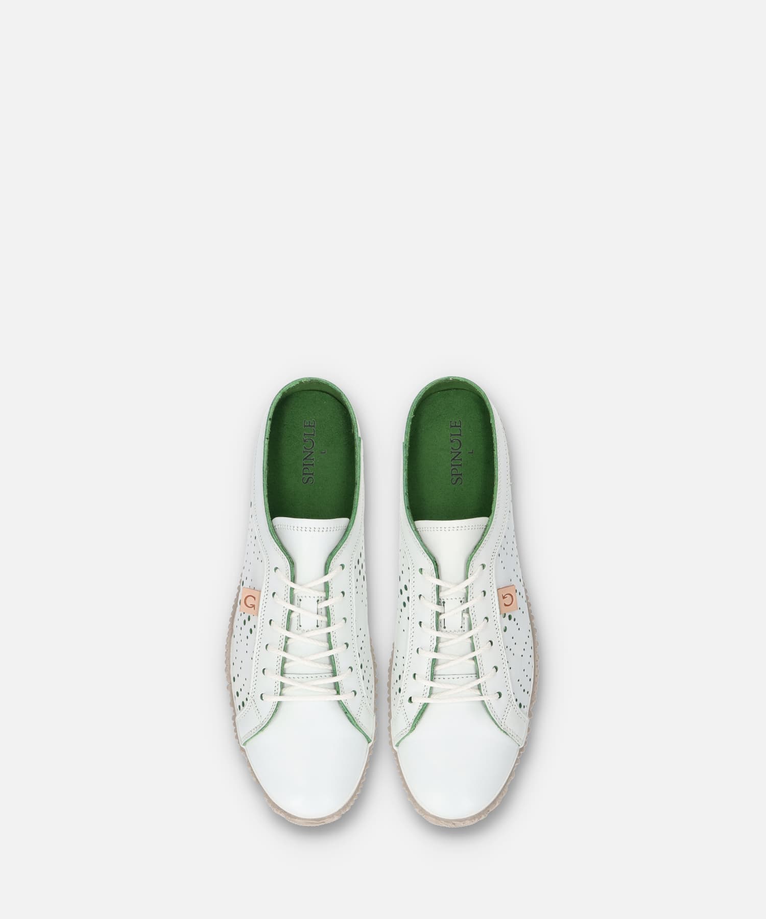 SP-721 White/Green | 国産ハンドメイド スニーカー スピングル