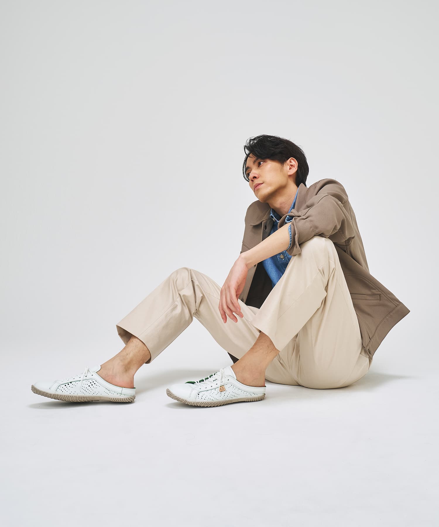 ハビー SP-721 White/Green | 国産ハンドメイド スニーカー スピングル