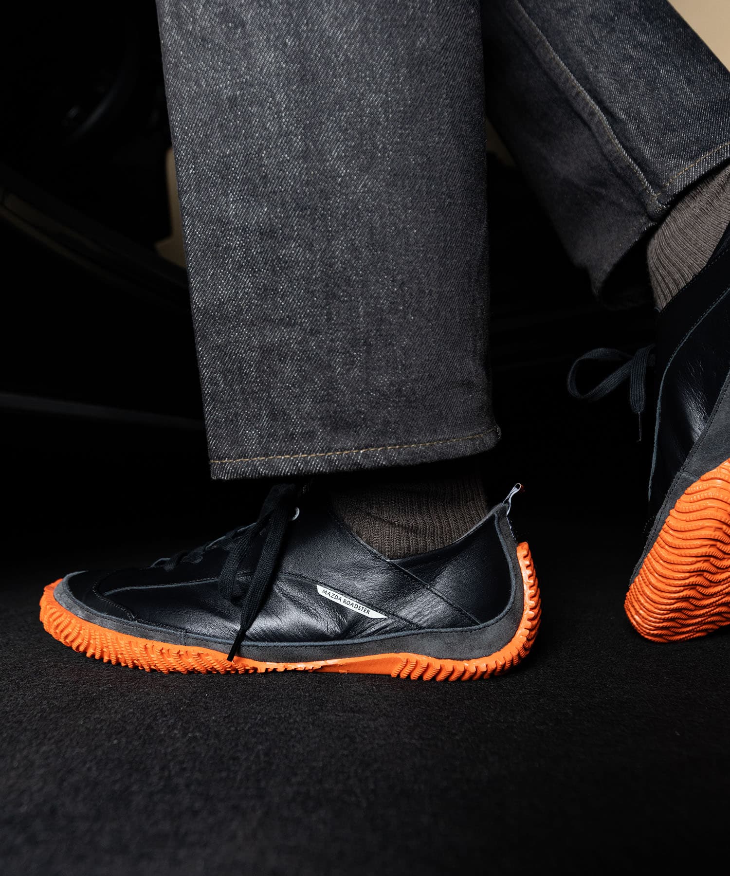 SP-MX5 Black/Orange | 国産ハンドメイド スニーカー スピングル