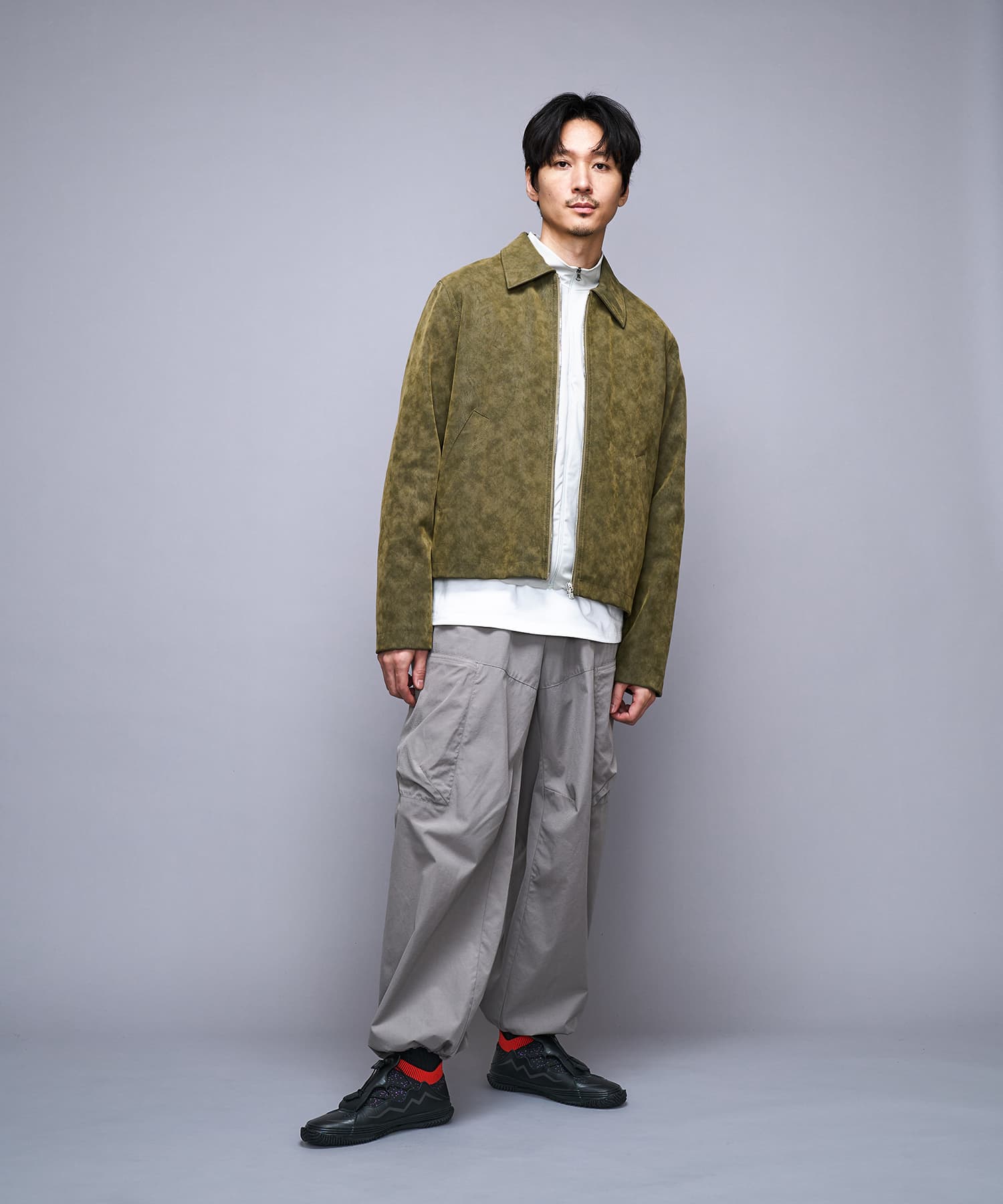 SP-SAC_2045-A Black/Purple | 国産ハンドメイド スニーカー スピングル