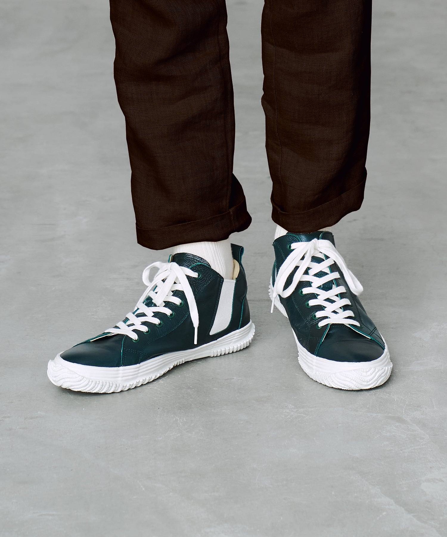 ぷぅさま　SP442 SP-442 Deep Green | 国産ハンドメイド スニーカー スピングル