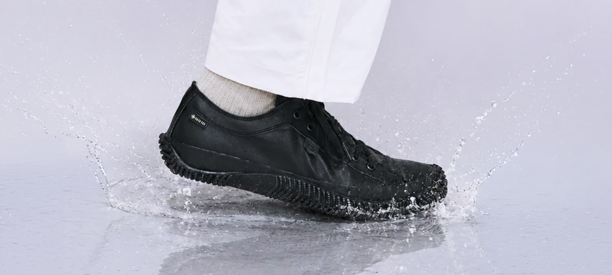 GORE-TEX®搭載カンガルーレザーローカットシューズSP-1077 Black