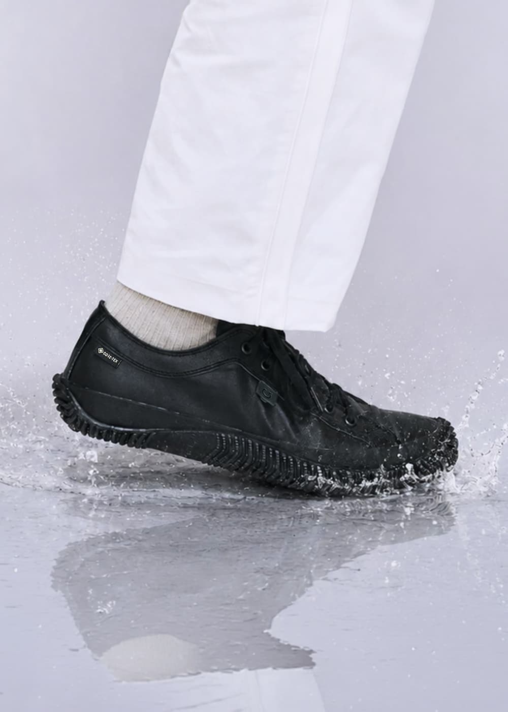 GORE-TEX®搭載カンガルーレザーローカットシューズSP-1077 Black