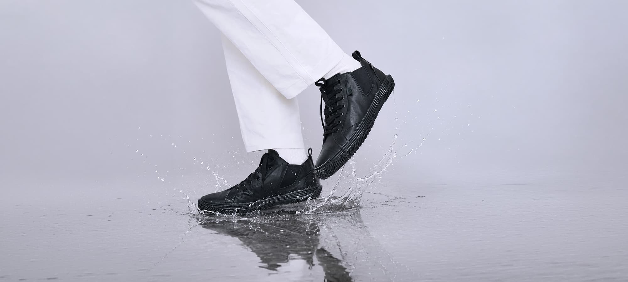 GORE-TEX®搭載カンガルーレザーサイドゴアシューズSP-1426 Black