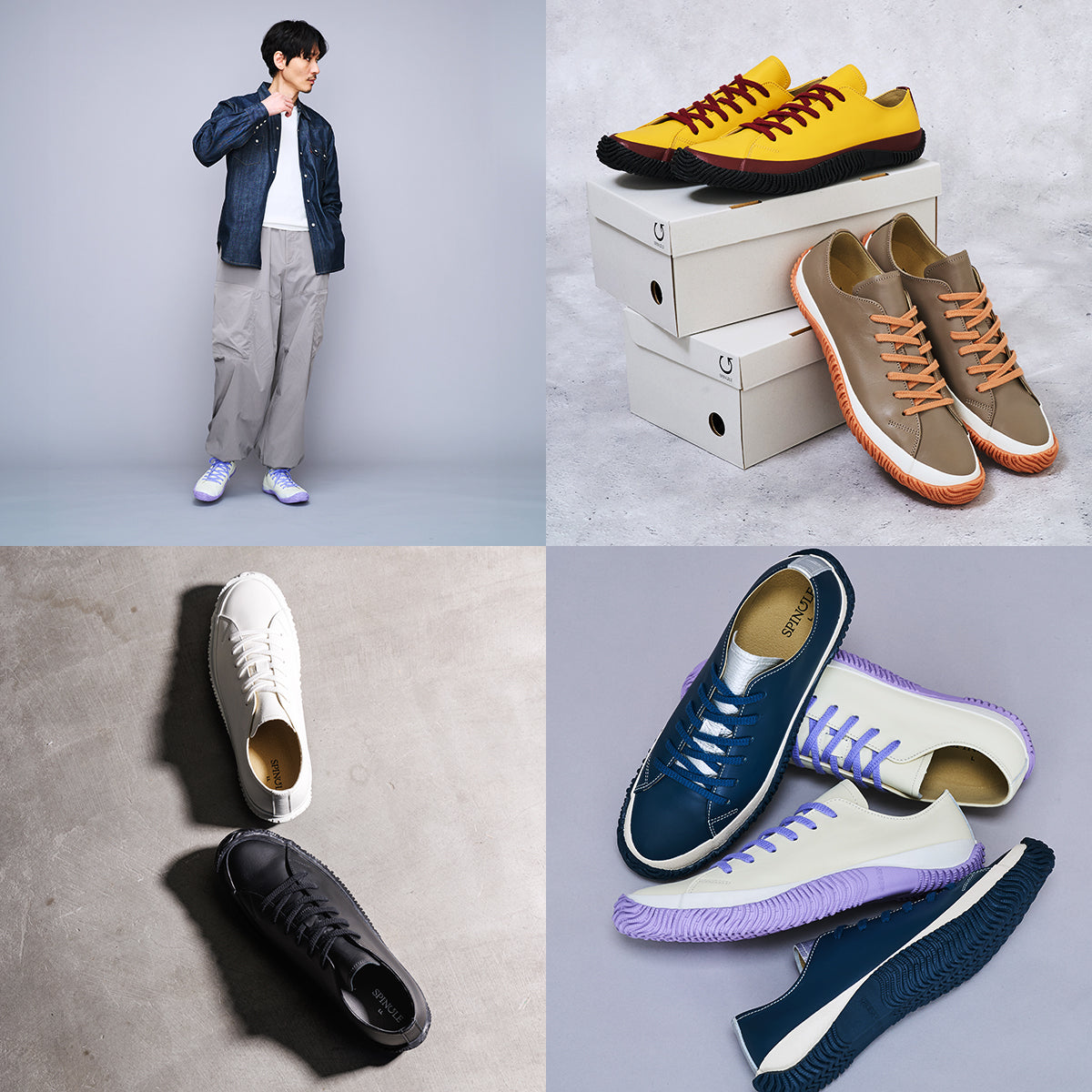 国産ハンドメイド スニーカー スピングル