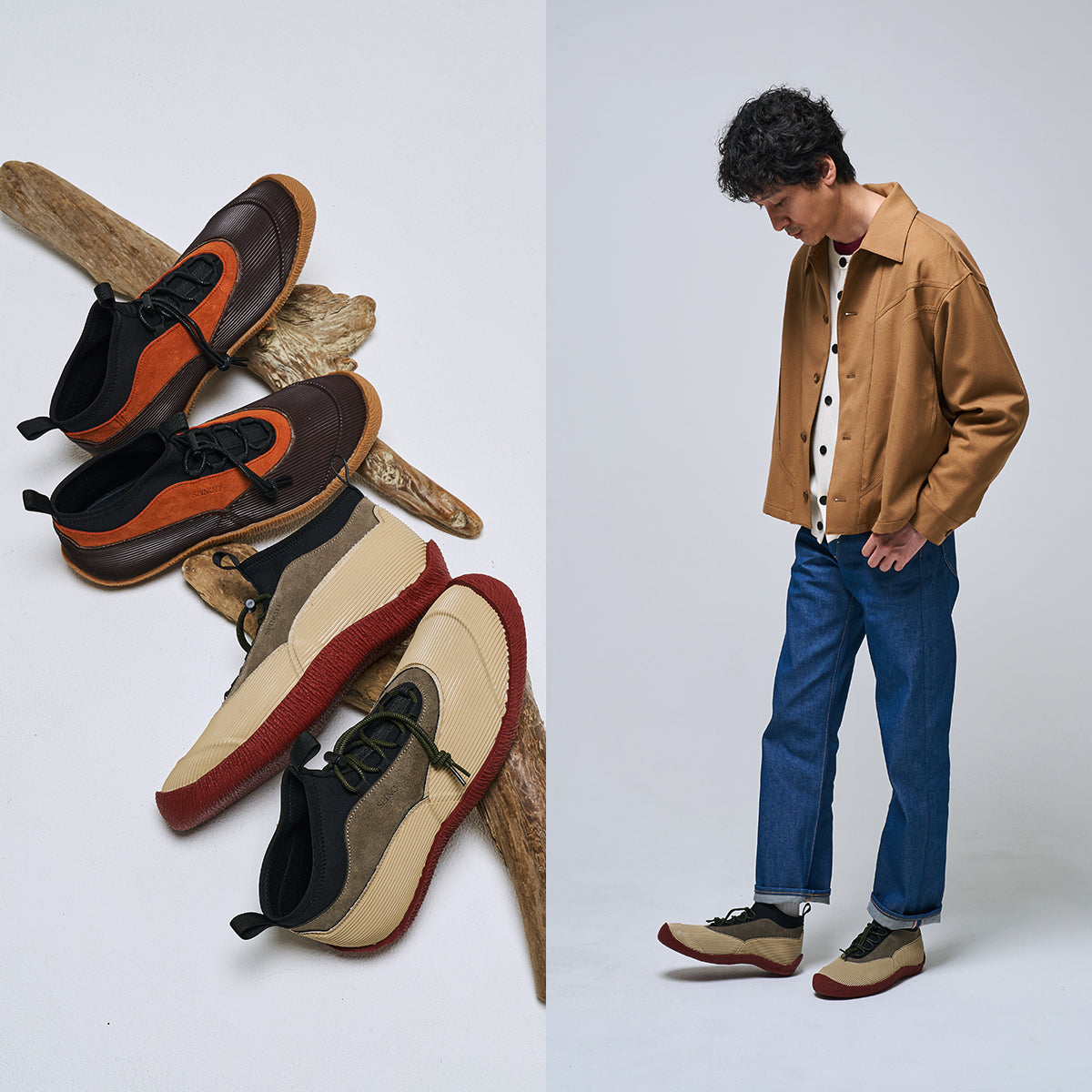 スピングル ムーブ 27.5cm グリーン レザー スニーカー A532 国産ハンドメイド スニーカー スピングル